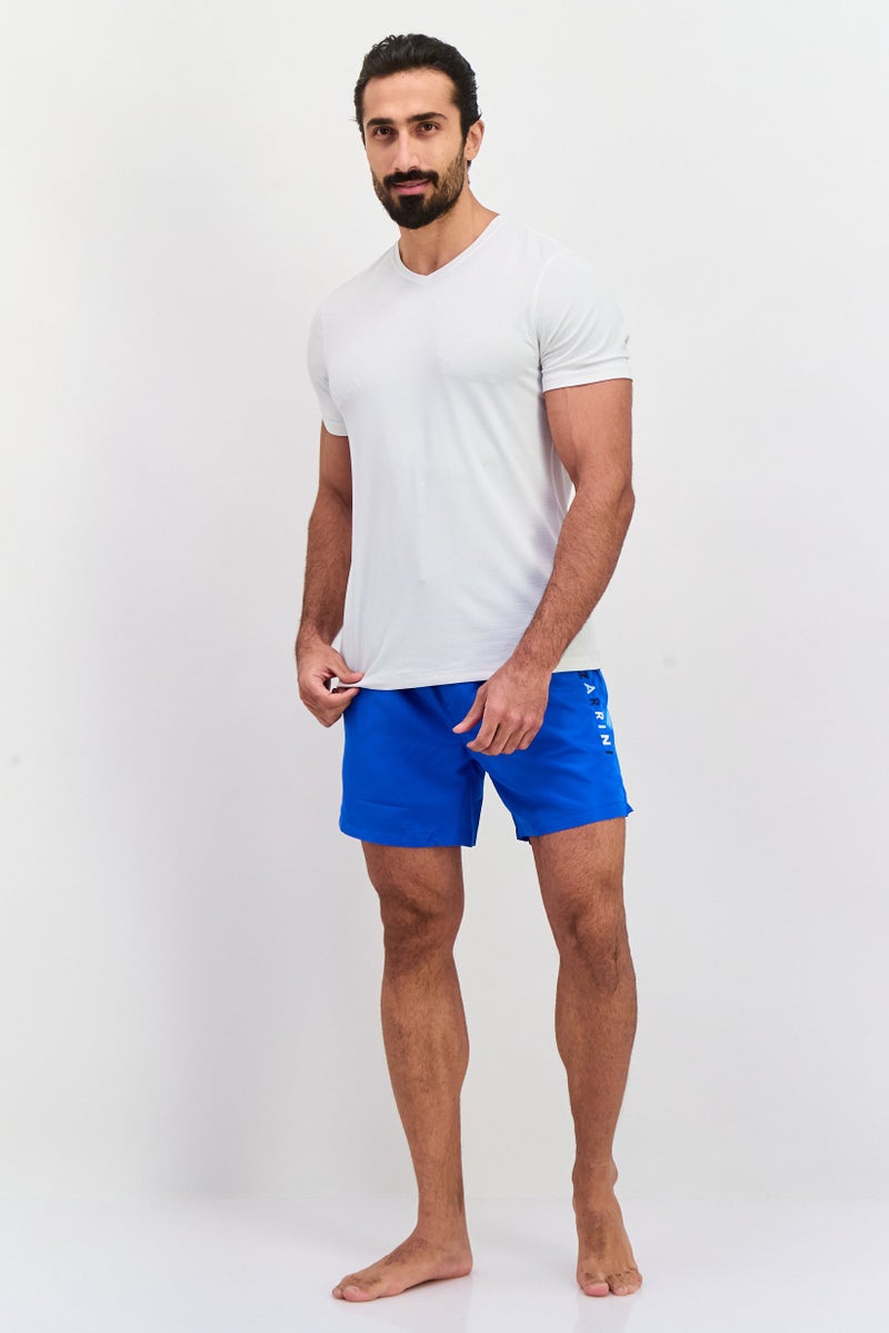 Gazzarrini شورت سباحة للرجال مع حبل سحب وشعار مطرز، أزرق - Image 4